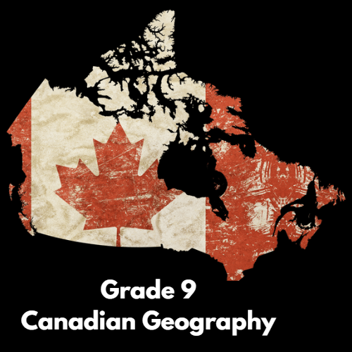 Black background with a map of Canada that has the flag of Canada superimposed