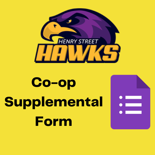 yellow background with a hawk and a link to the coop form