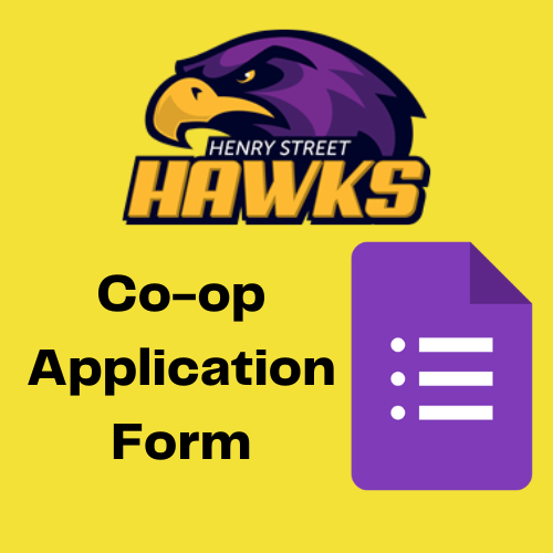 yellow background with a hawk and a link to the coop form