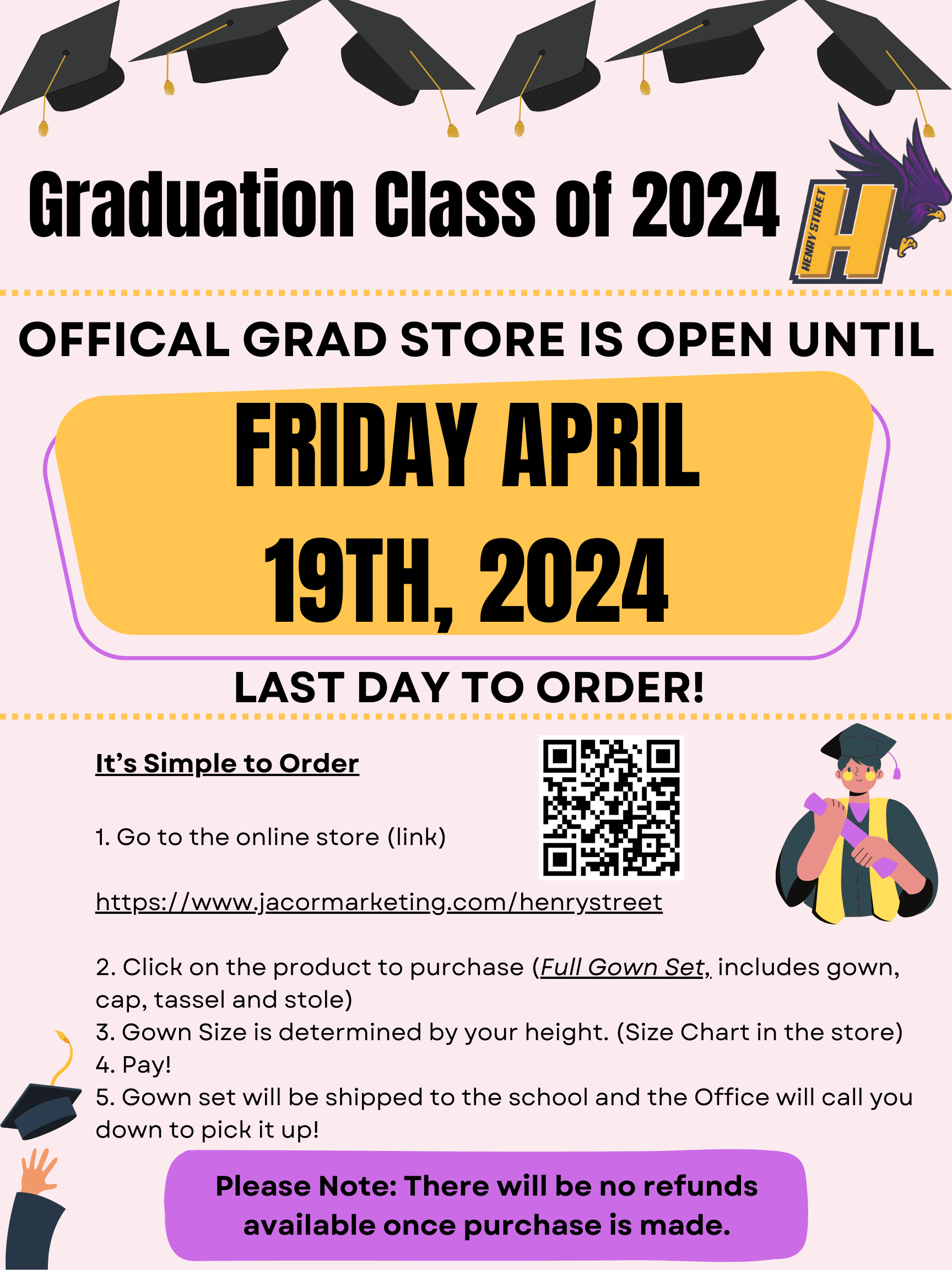 Graduation caps on a background
