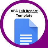 Button for APA Lab Report Template