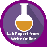 Button for a Sample Lab Report from Write Online