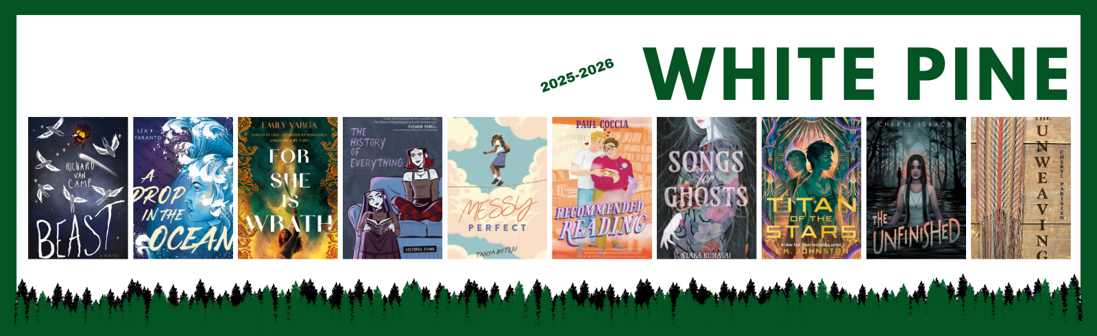 White Pine Book Covers for 2023-2024